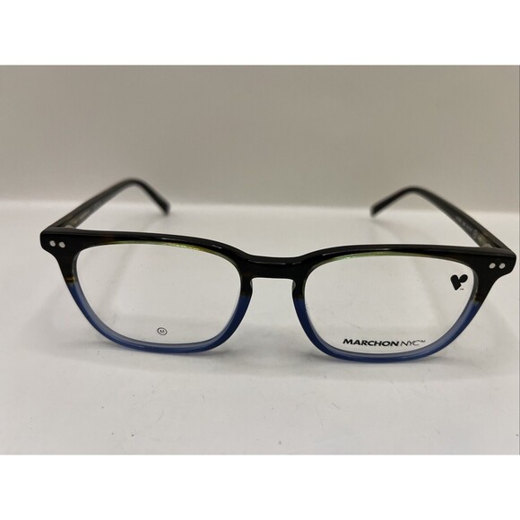 Marchon NYC Eyeglasses M-3509 206 Brown/Blue Designer Demo Lens Brown 51-17-145 - Picture 1 of 6